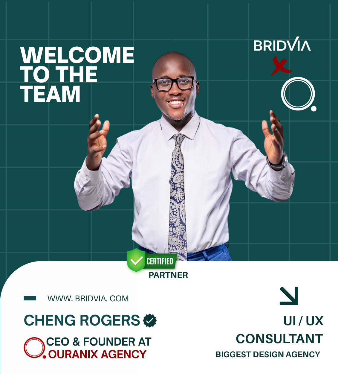 Cheng Rogers, BRIDVIA Certified Partner and Founder and CEO of Ouranix Agency